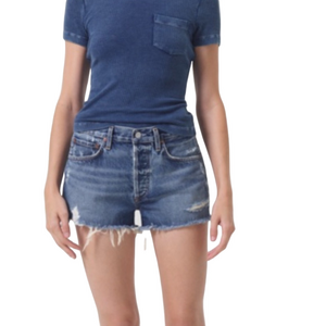 Agolde Cut-Off Jean Shorts High Rise Size 24
